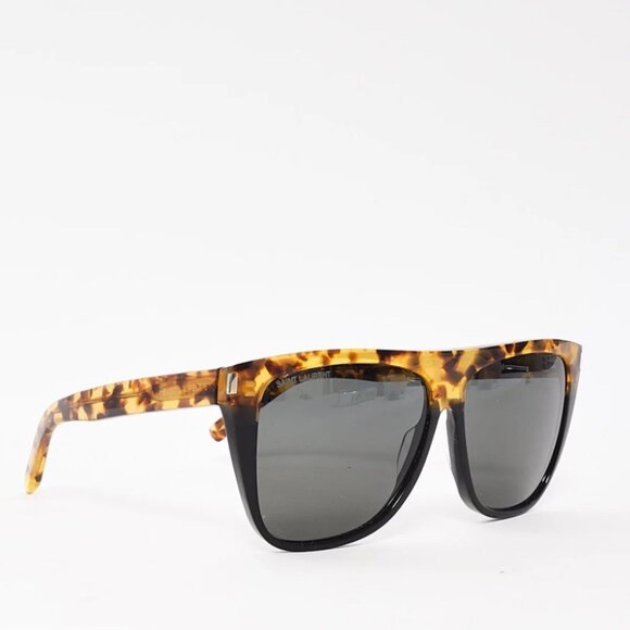 SAINT LAURENT Flat Top SL1 Tortoise Shell Sunglasses - Picture 1 of 11